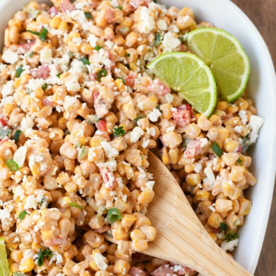 Chipotle-Lime Mexican Corn Salad - Recipe photo by SizzlingEats