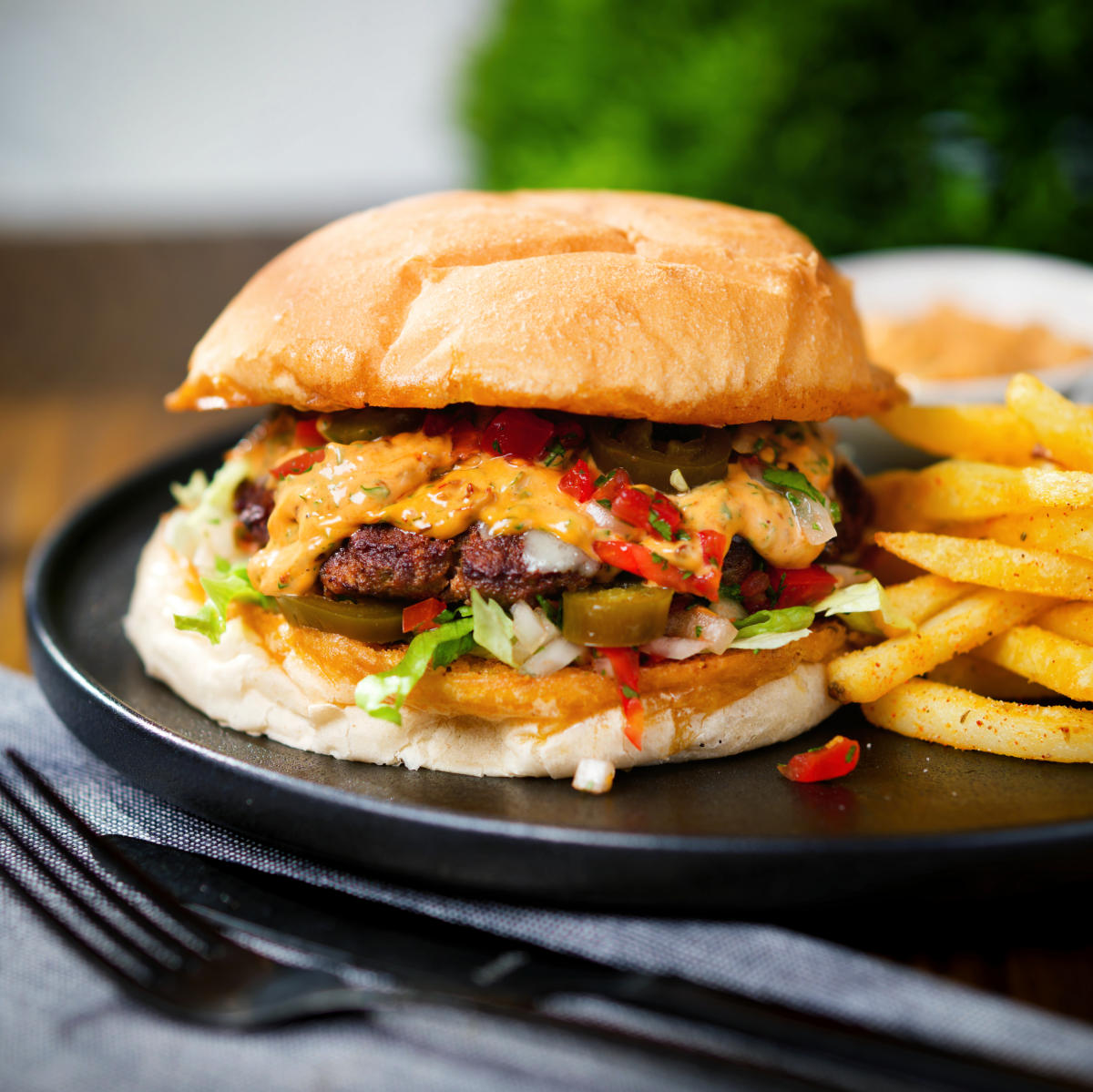 Mexican Beef Burger w/ Salsa Fresca - Recipe photo by Brian Jones