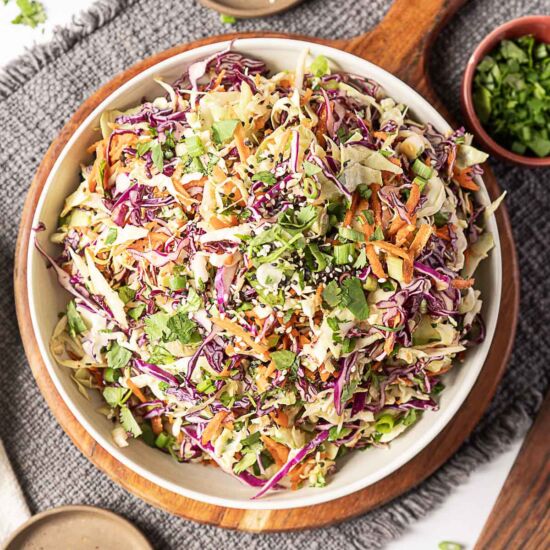 Asian Coleslaw with Ginger Dressing - Recipe photo by peelwithzeal