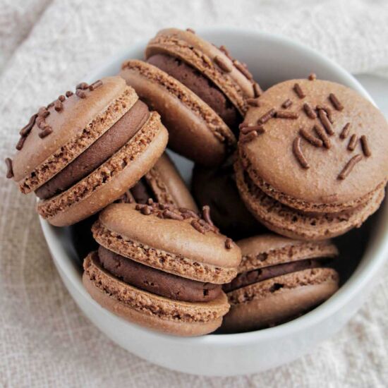 Chocolate Cake Batter Macarons - Recipe photo by homebodyeats
