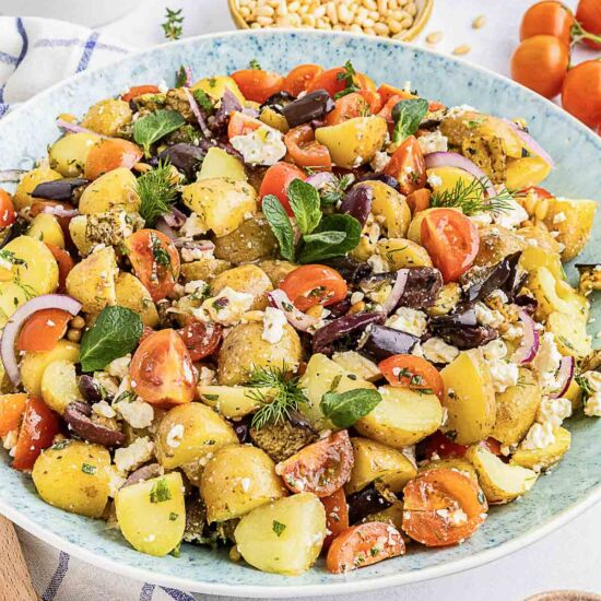 Greek Potato Salad (No Mayo) - Recipe photo by peelwithzeal