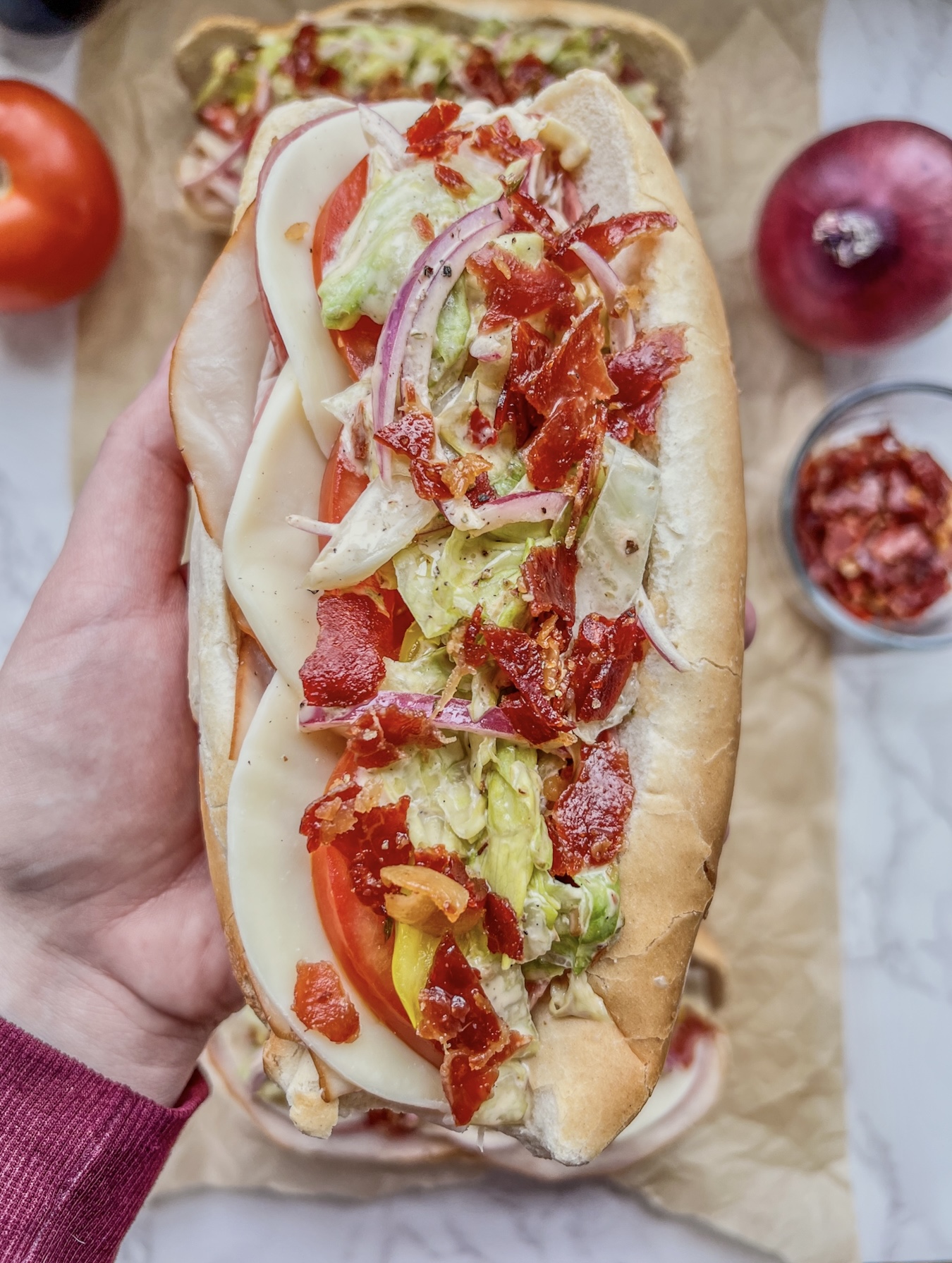Italian Grinder Sub - Recipe photo by thewholesomespoonblog