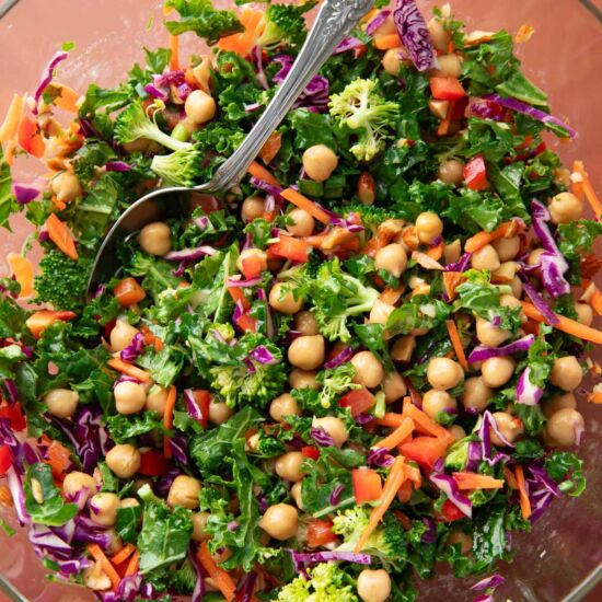 Kale Crunch Salad - Recipe photo by peasandcrayons