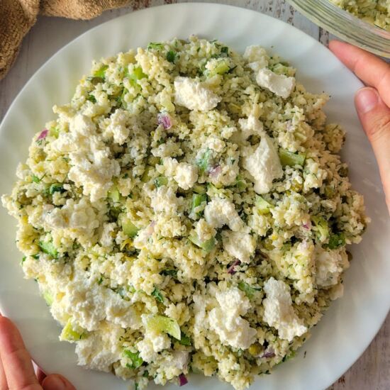 Lemony Pastina Salad with Ricotta - Recipe photo by Hip Hip Gourmet