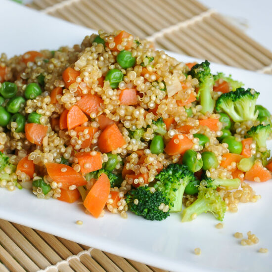 Quinoa Fried Rice - Recipe photo by peasandcrayons