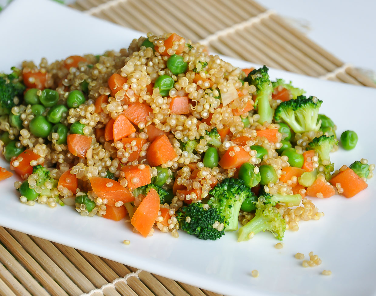 Quinoa Fried Rice - Recipe photo by peasandcrayons