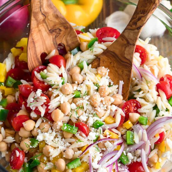 Summer Orzo Salad - Recipe photo by peasandcrayons