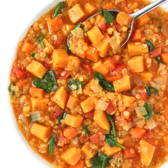Red Lentil Sweet Potato Stew - Recipe photo by TheGardenGrazer