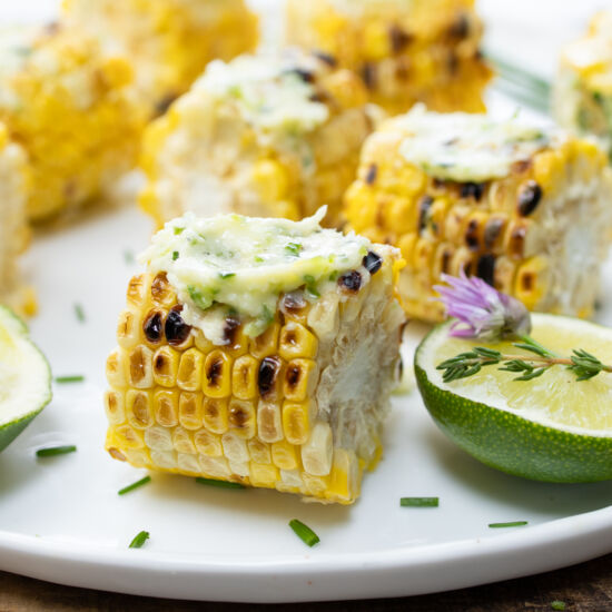BBQ Corn w/ Jalapeño Lime Butter - Recipe photo by a zest for life
