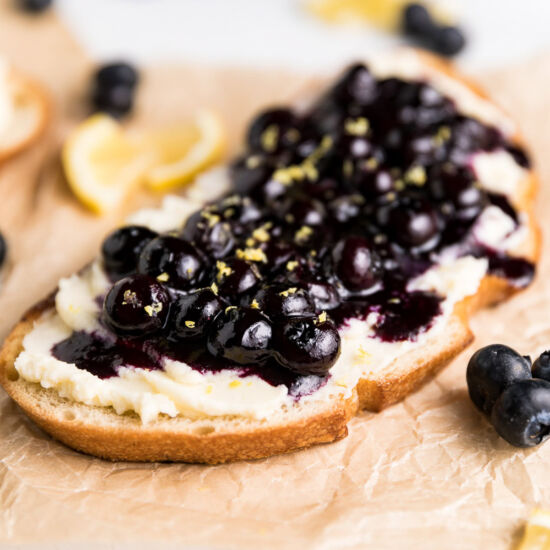 Blueberry Mascarpone Toast - Recipe photo by berlyskitchen