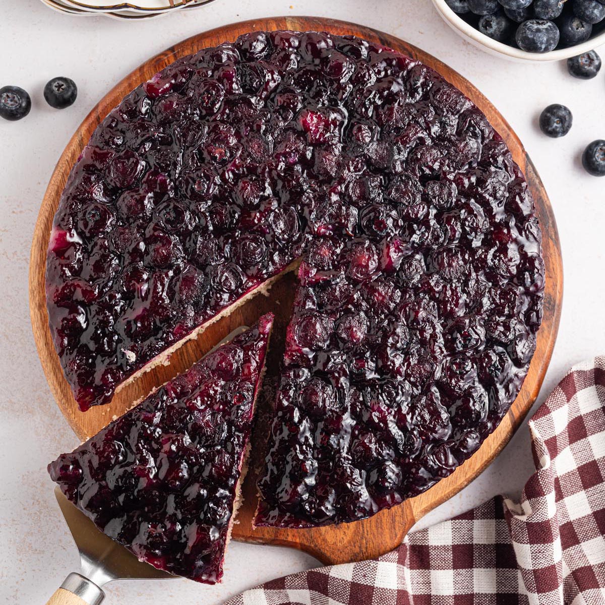 Blueberry Upside Down Cake - Recipe photo by HeavenlyHomeCooking