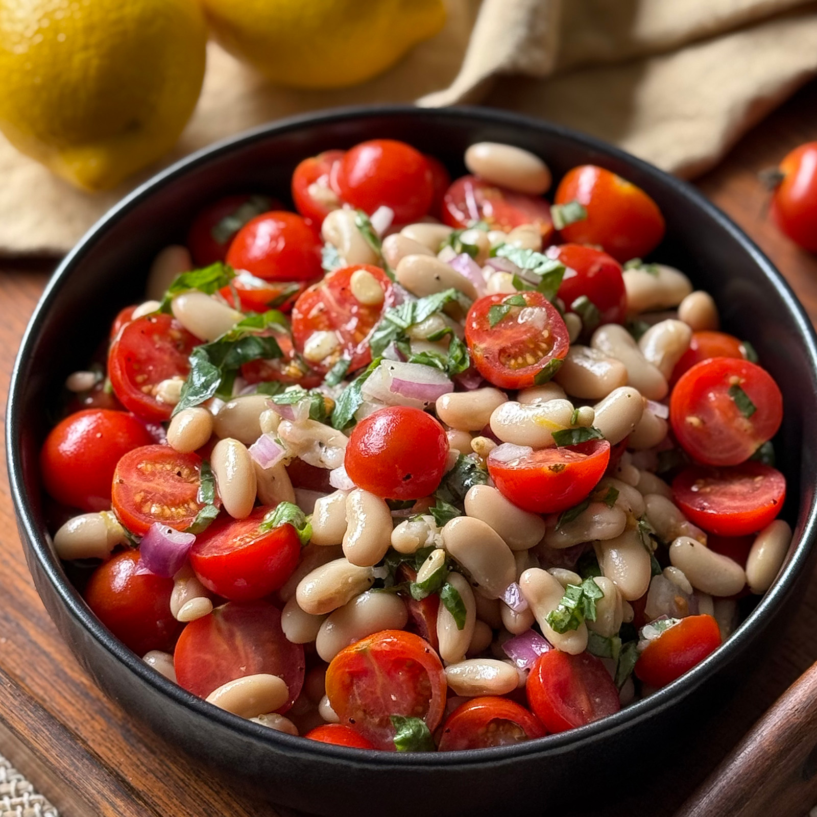 Cannellini Bean Salad with Tomatoes - Recipe photo by pestoandpotatoes