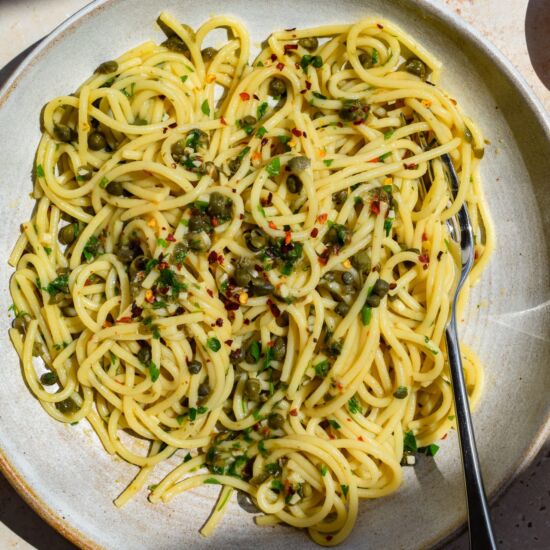 Caper Spaghetti - Recipe photo by missrachelphipps
