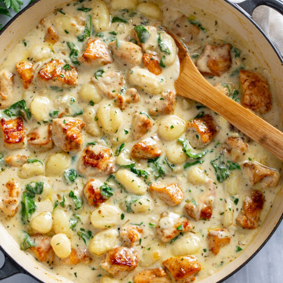 Creamy Chicken Gnocchi - Recipe photo by TheCozyCook