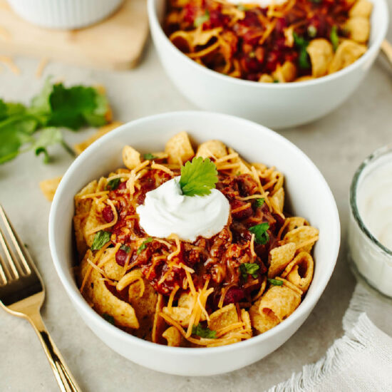 Crockpot Chili Frito Pie - Recipe photo by The Cookin Chicks