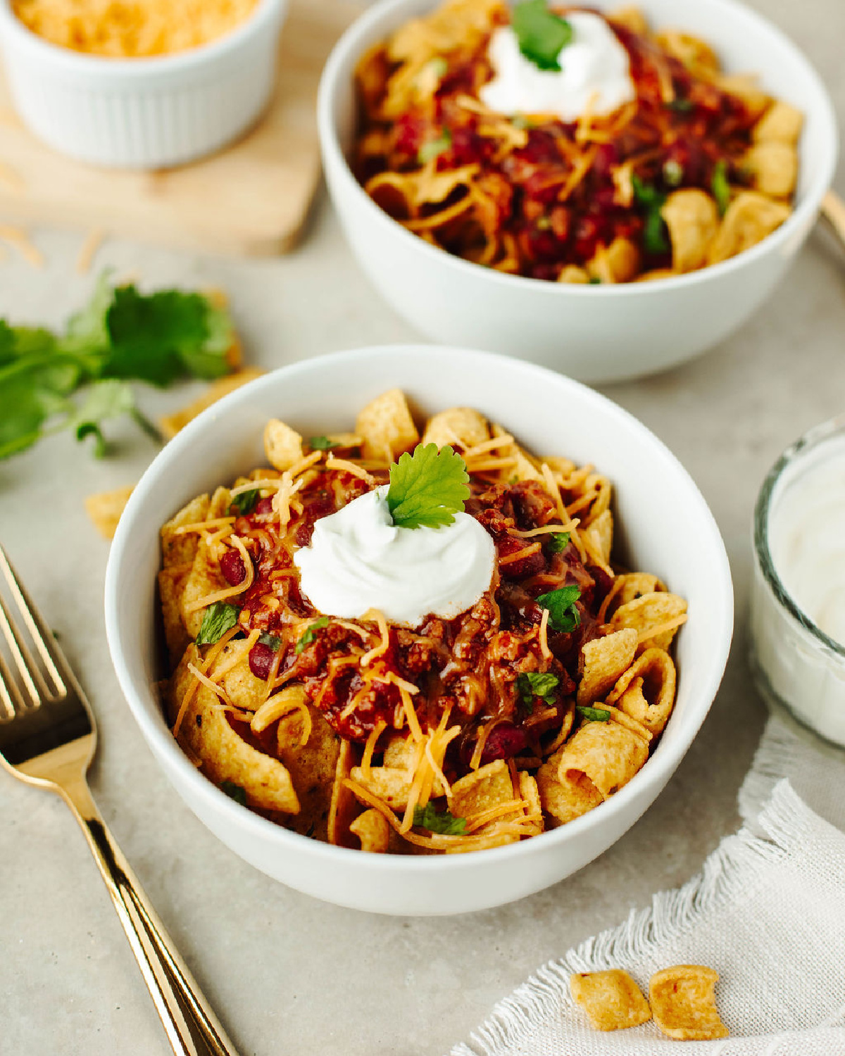 Crockpot Chili Frito Pie - Recipe photo by The Cookin Chicks