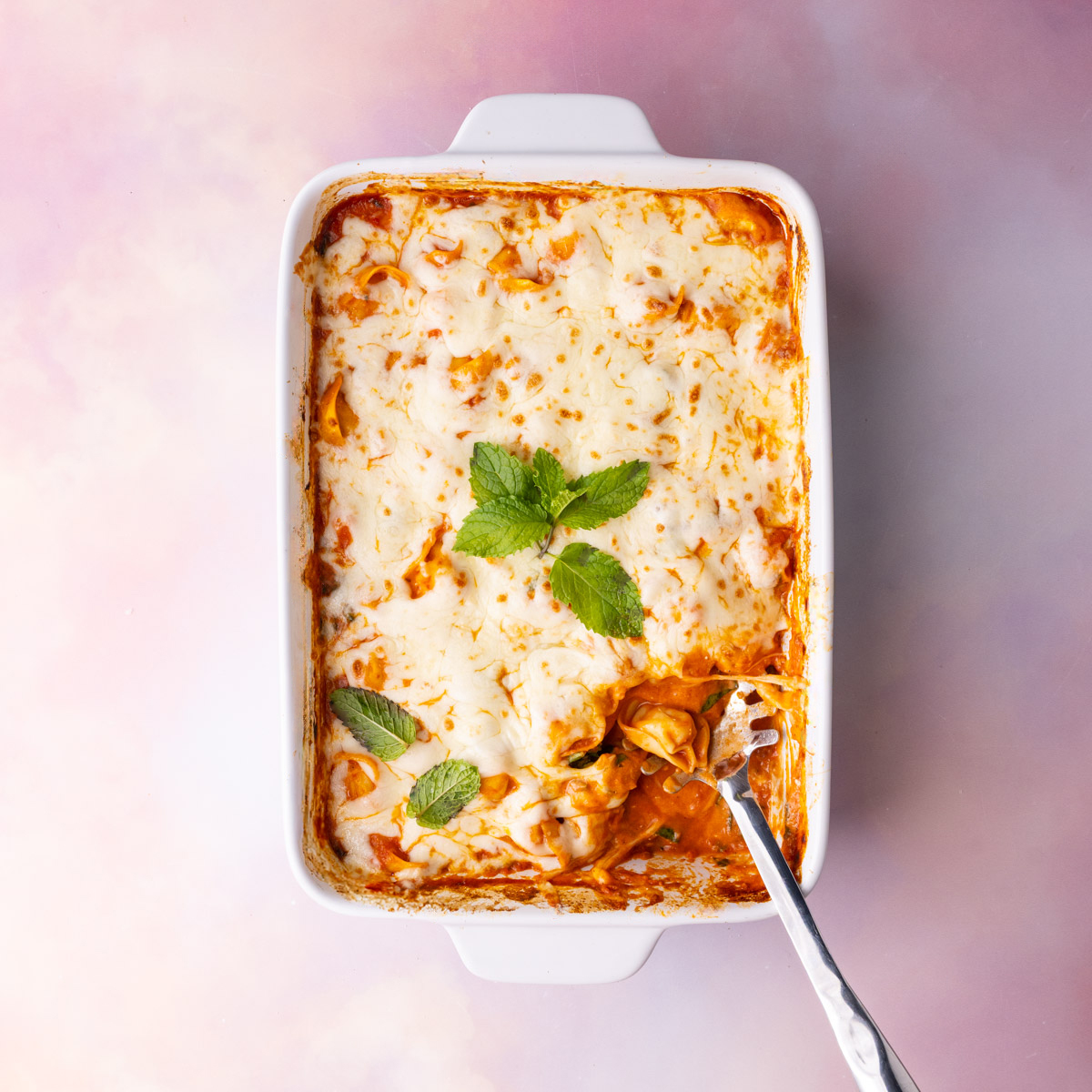 Dump and Bake Tortellini Casserole - Recipe photo by marleysmenu