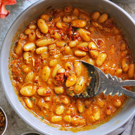 15-Min Marry Me White Bean Skillet - Recipe photo by SavorySpin