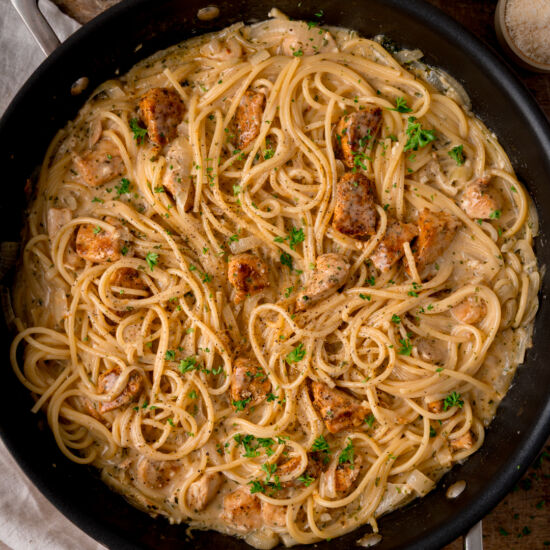 Garlic Butter Chicken Pasta - Recipe photo by KitchenSanctuary