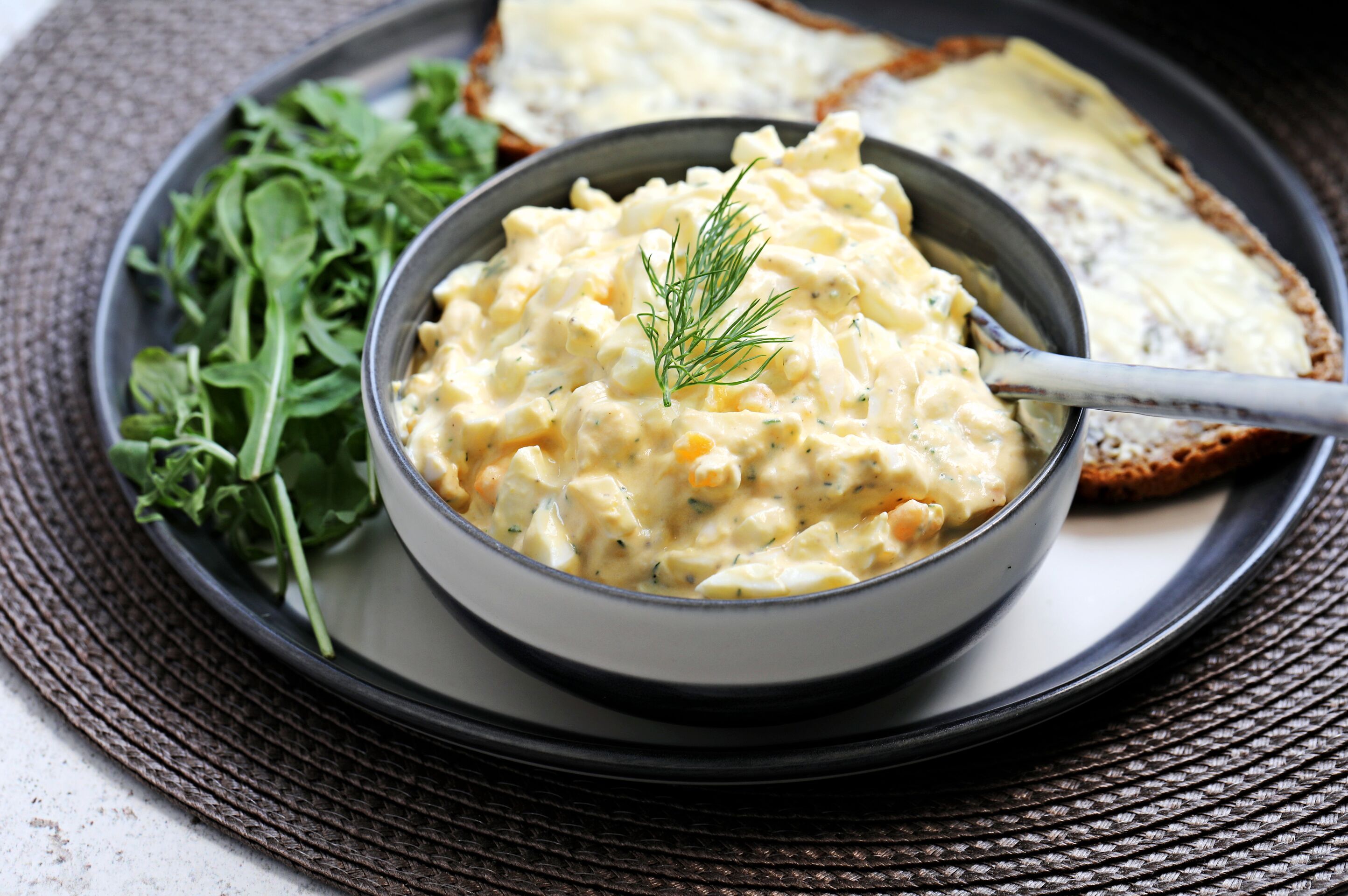Healthy Egg Salad with Greek Yogurt - Recipe photo by FabFood4All