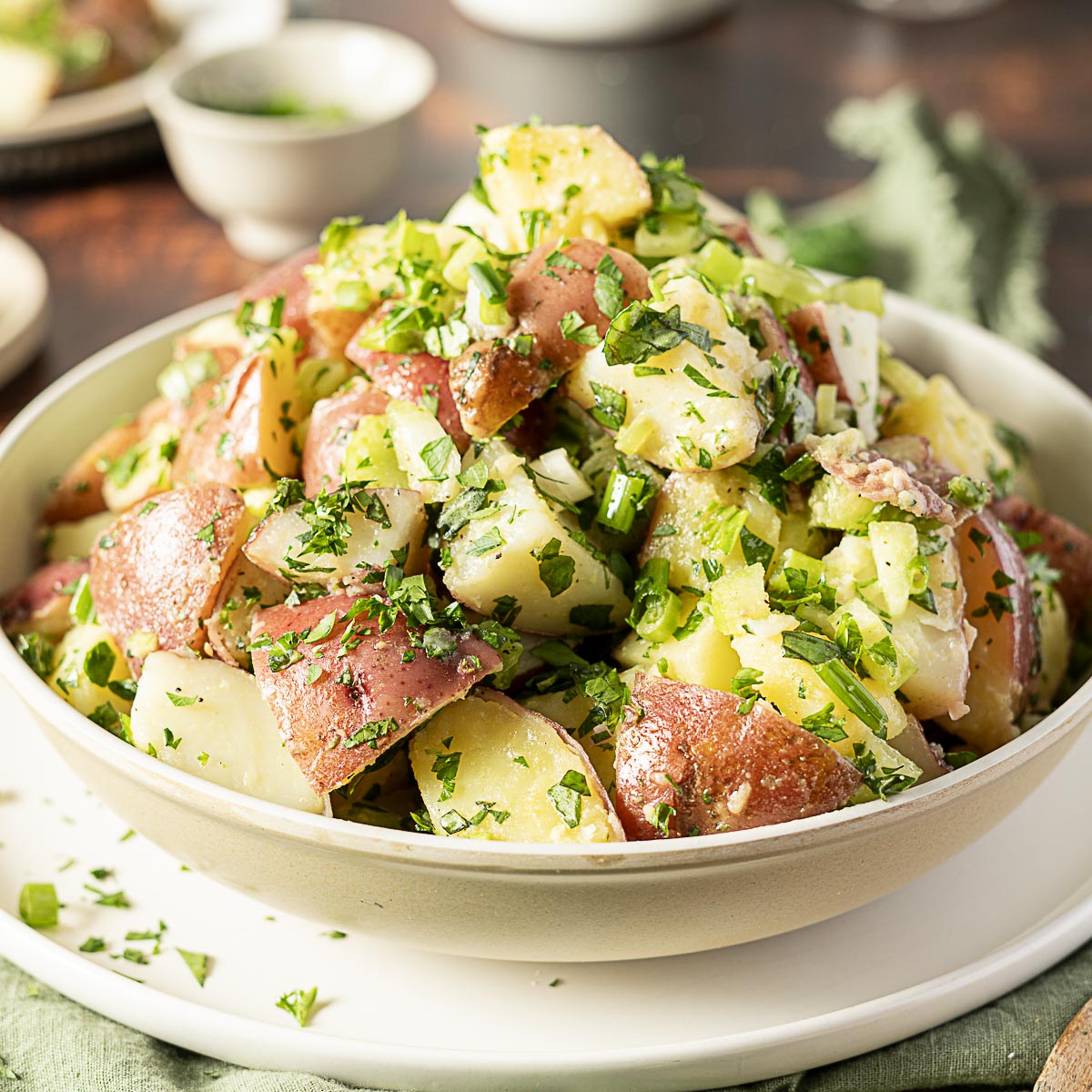 No Mayo Herby Potato Salad - Recipe photo by peelwithzeal