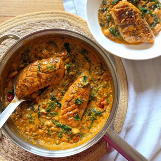 Creamy Tuscan Chicken Orzo - Recipe photo by Dadsfamilykitchen