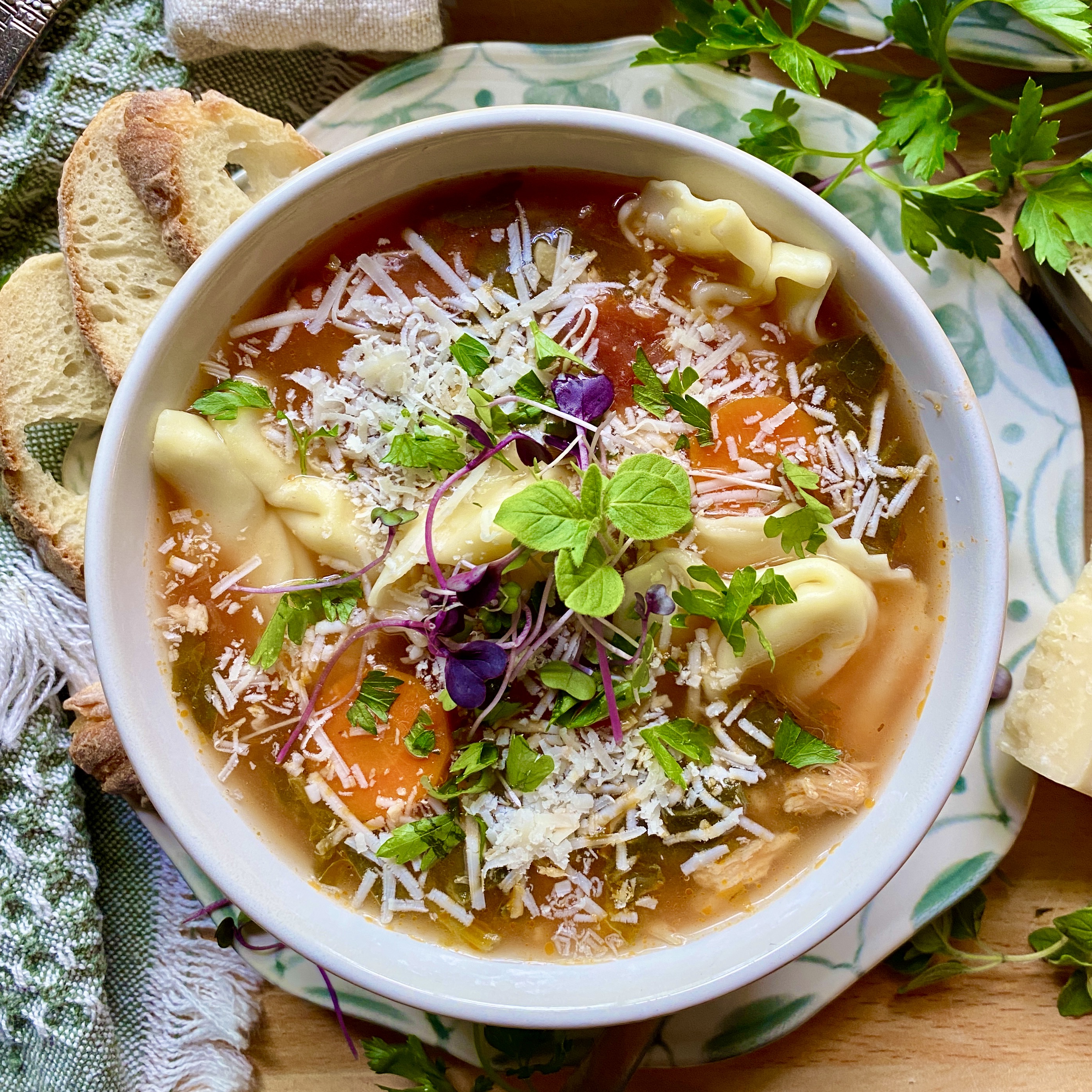 Tortellini Soup with Chicken - Recipe photo by ahintofrosemary