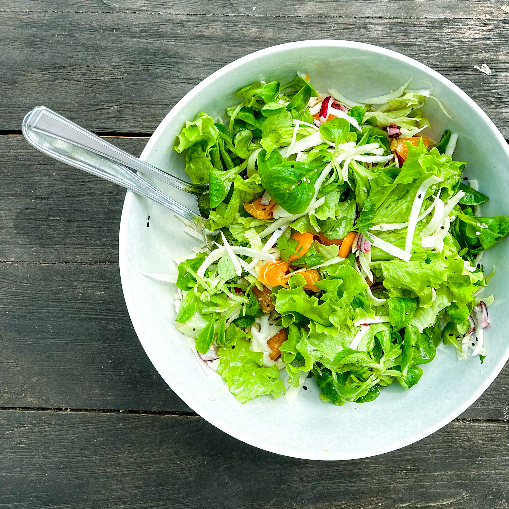 Lambs Lettuce Salad with Parmesan - Recipe photo by Healthy Epicurean