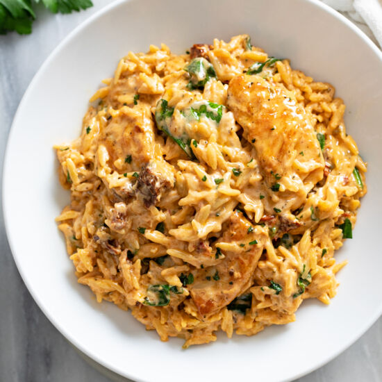 Marry Me Chicken Orzo - Recipe photo by TheCozyCook