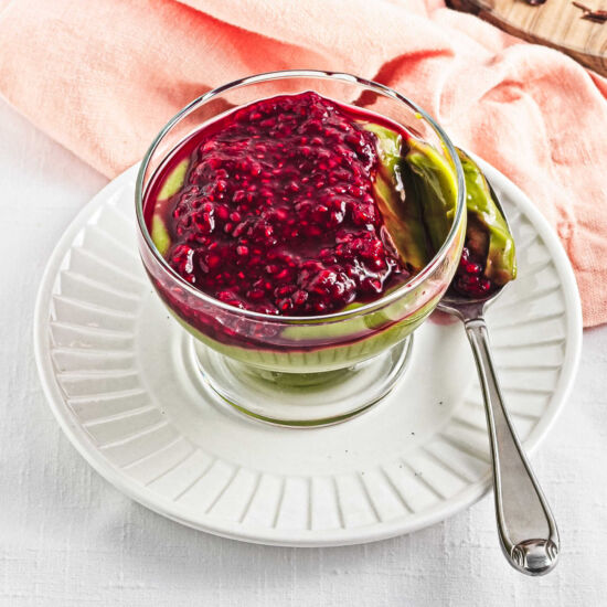 Matcha Pudding with Raspberry Chia - Recipe photo by ImmigrantsTable