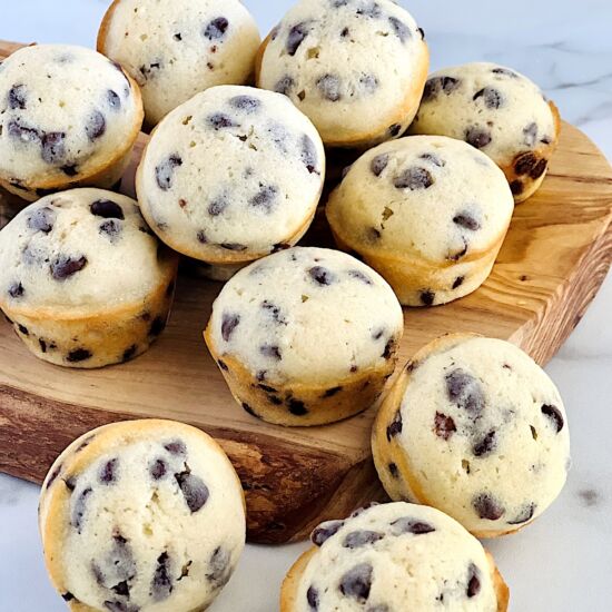 Mini Chocolate Chip Muffins - Recipe photo by theshortordercook