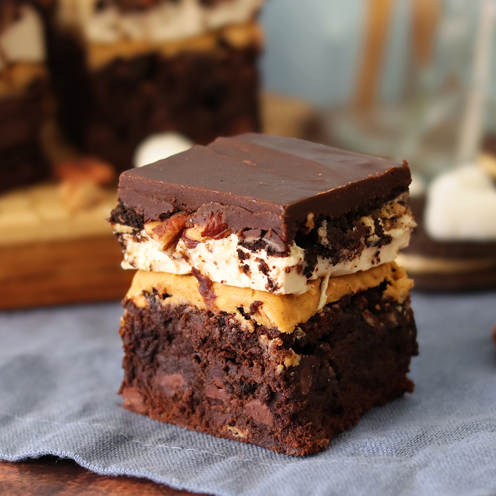 PB Mississippi Mudpie Brownies - Recipe photo by ChocoholicAnonymous
