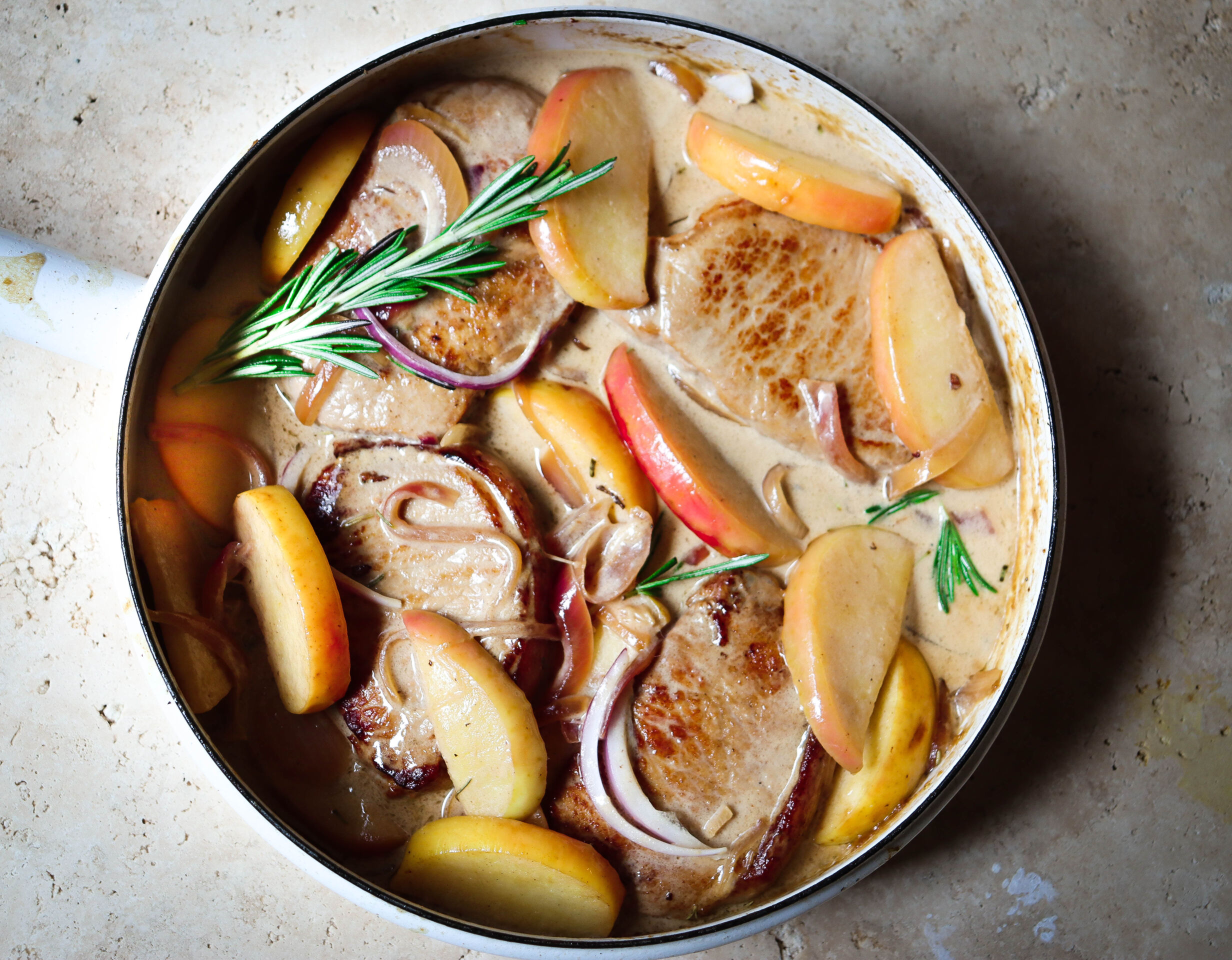 Pork Chops with Apples and Cider - Recipe photo by Gday Souffle
