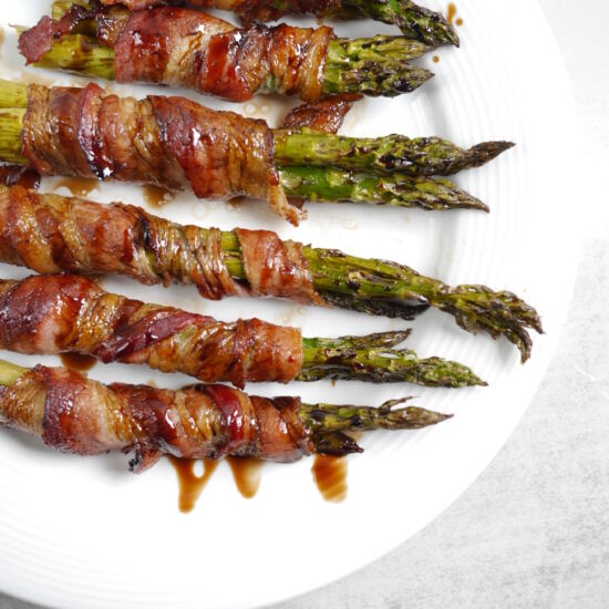 Bacon Wrapped Balsamic Asparagus - Recipe photo by This Mom Cooks