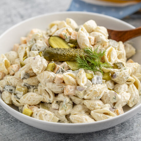 Dill Pickle Pasta Salad - Recipe photo by BeyondtheCoop