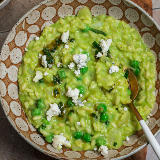 Brown Butter Spring Pea Risotto - Recipe photo by homecookingcollective