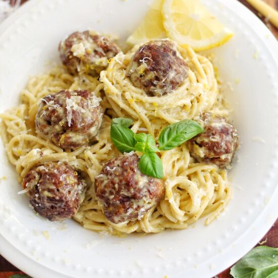 Pesto Meatball Pasta - Recipe photo by Ereese