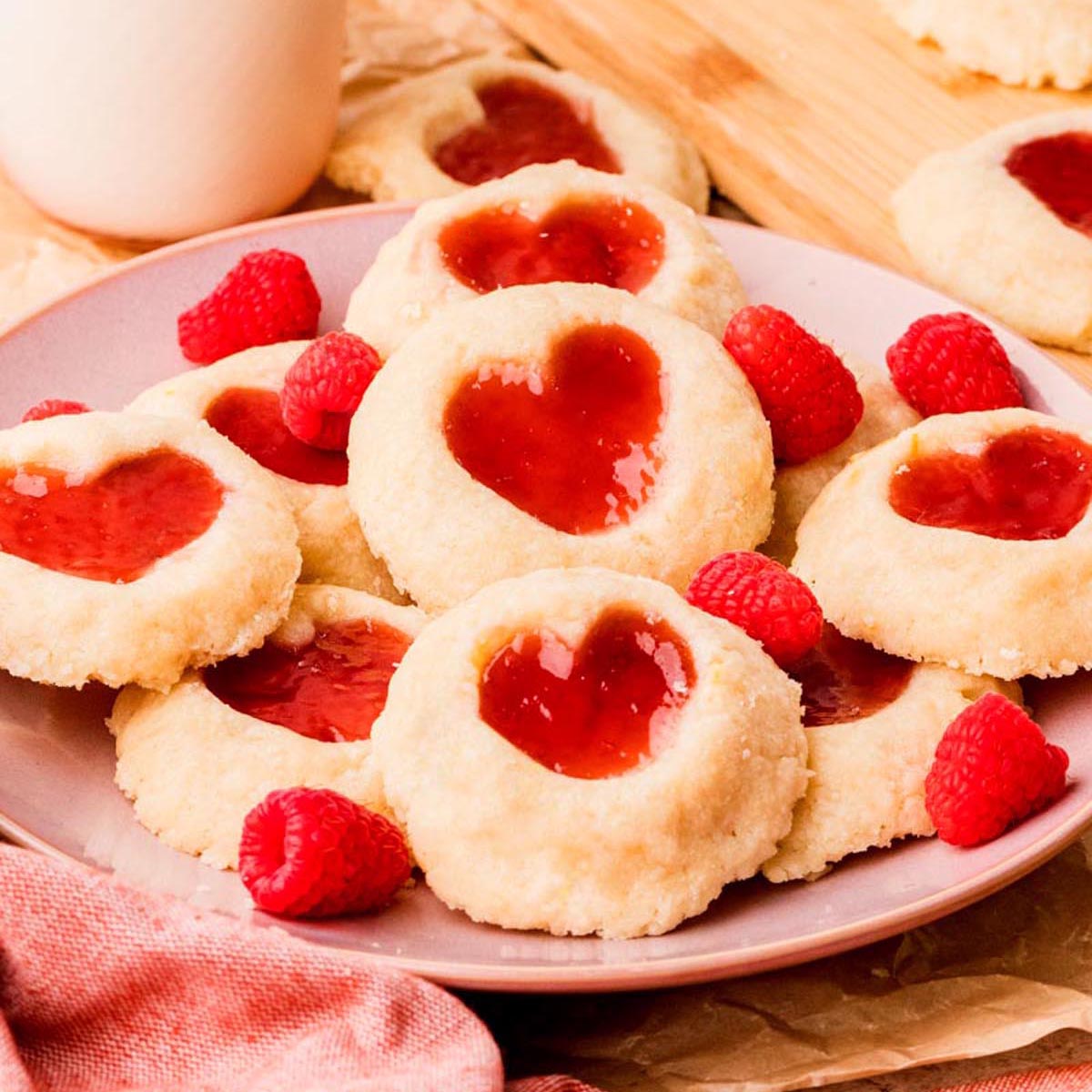 Raspberry Thumbprint Cookies - Recipe photo by HeavenlyHomeCooking