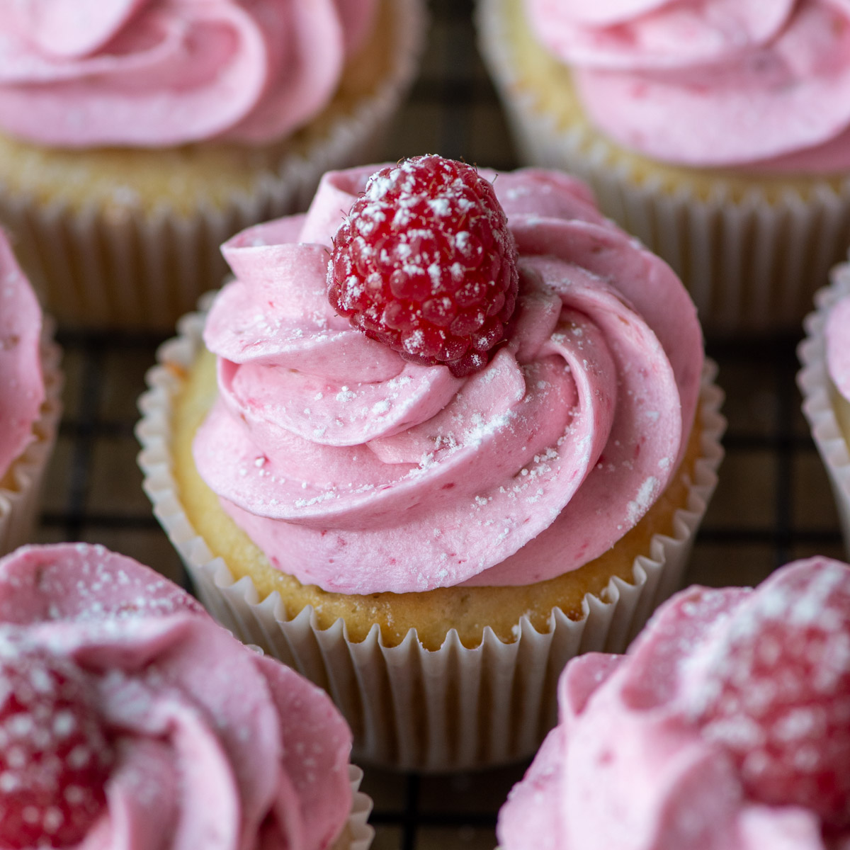 Raspberry White Chocolate Cupcakes - Recipe photo by NextLevelBaker