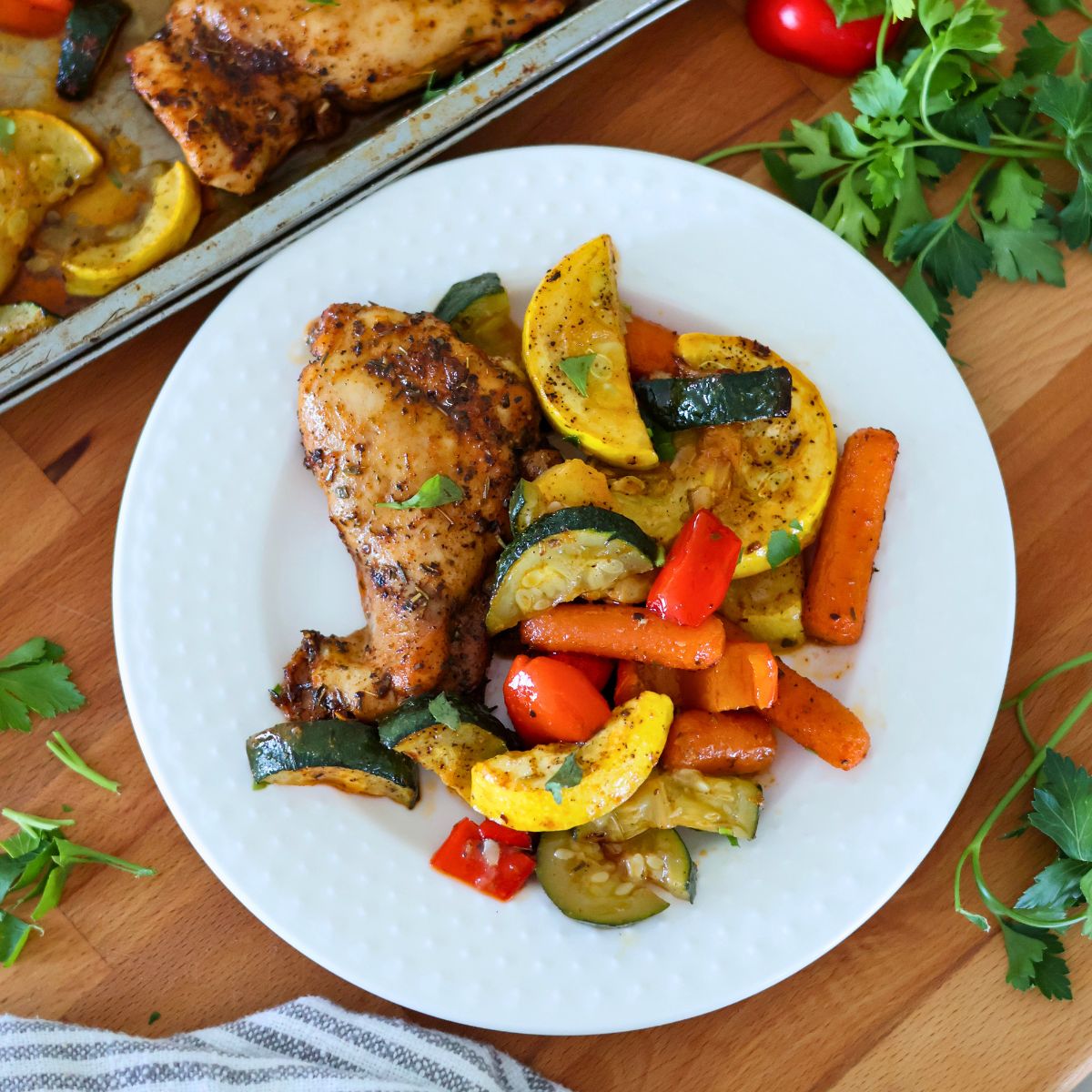 Sheet Pan Chicken and Vegetables - Recipe photo by goldengracekitchen
