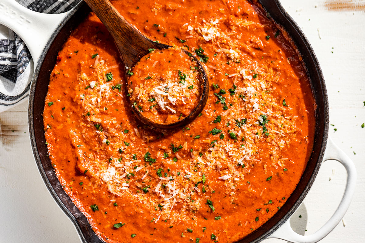 Tomato Cream Sauce - Recipe photo by Get Inspired Everyday