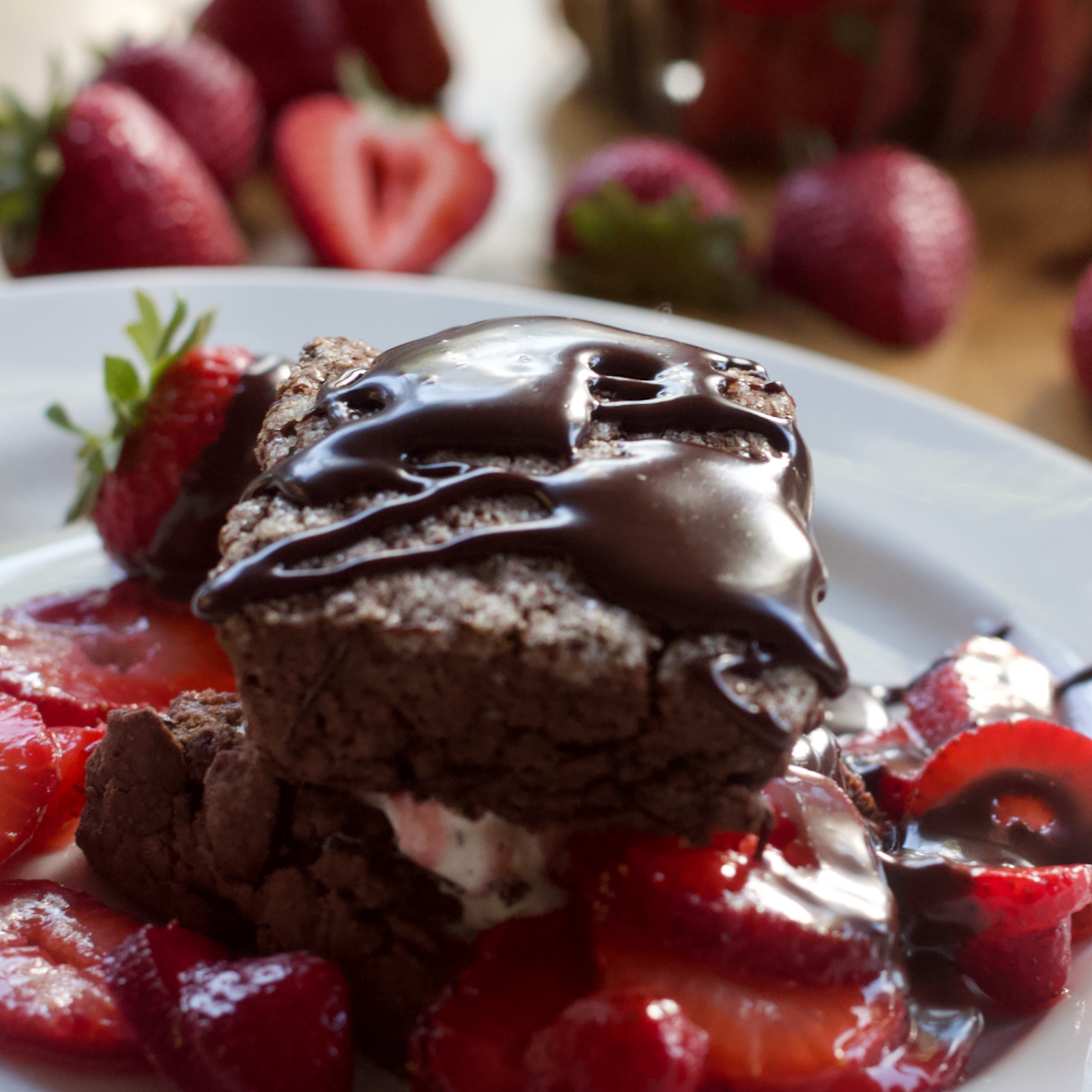 Chocolate Strawberry Shortcake - Recipe photo by lanebakery
