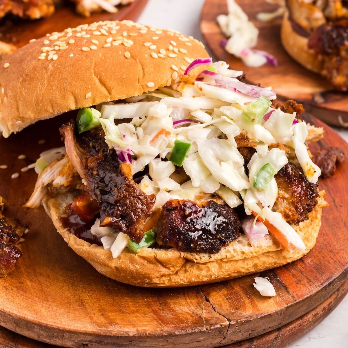 Air Fryer Pulled Pork (No Smoker) - Recipe photo by Grits and Pinecones