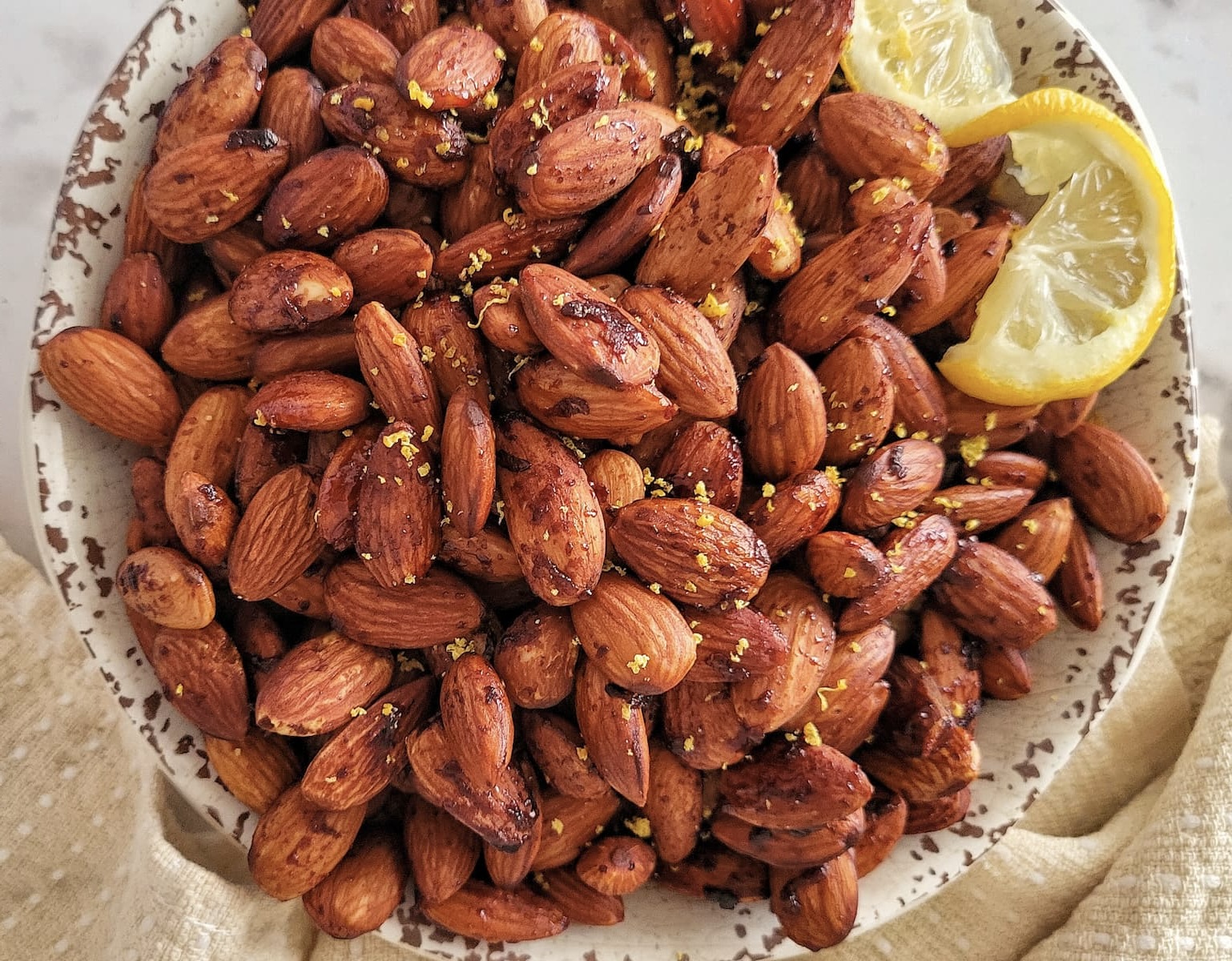 Zesty Lemon Almonds - Recipe photo by Hip Hip Gourmet