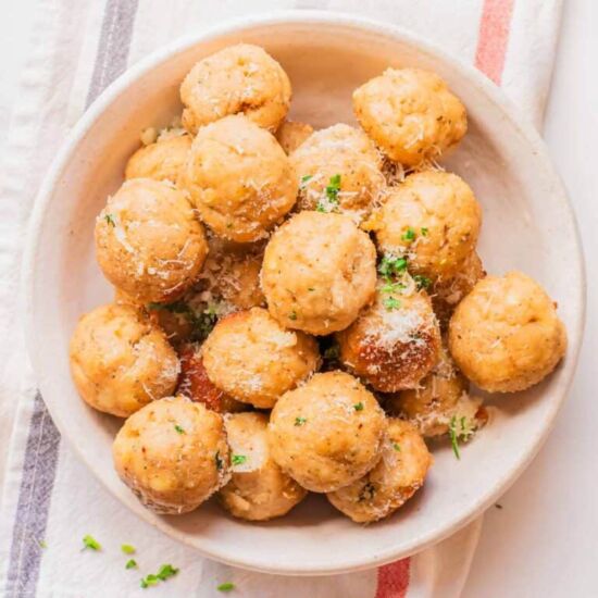 Baked Chicken Meatballs - Recipe photo by Running to the Kitchen