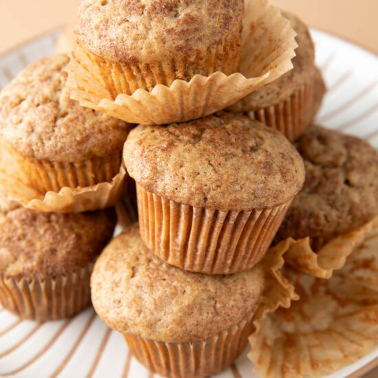 Banana Applesauce Muffins - Recipe photo by peasandcrayons