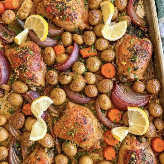 Lemon Chicken Tray Bake - Recipe photo by Hip Hip Gourmet