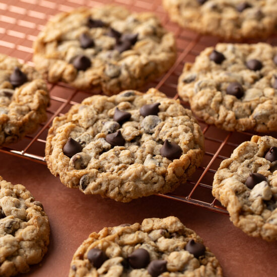 Chocolate Chip Oatmeal Cookies - Recipe photo by peasandcrayons