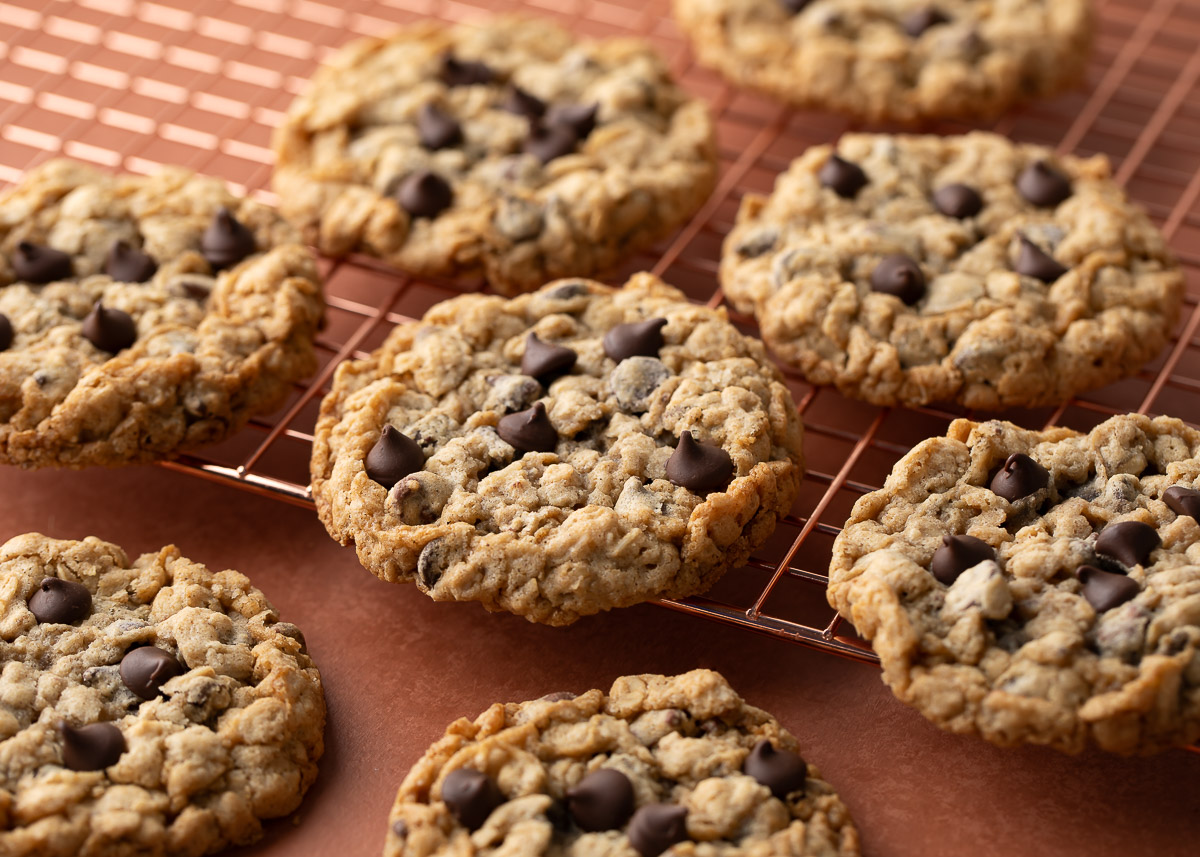 Chocolate Chip Oatmeal Cookies - Recipe photo by peasandcrayons