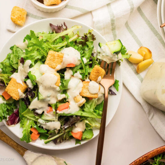 Creamy Roasted Garlic Dressing - Recipe photo by Flavorful Eats